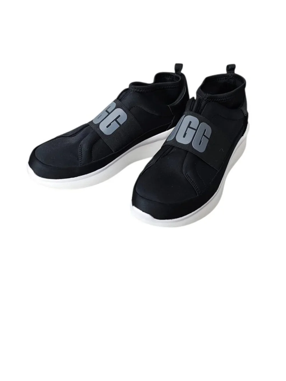 UGG Women's Neutra Metallic logo Slip On Chunky Platform Sneaker Shoes Black 9